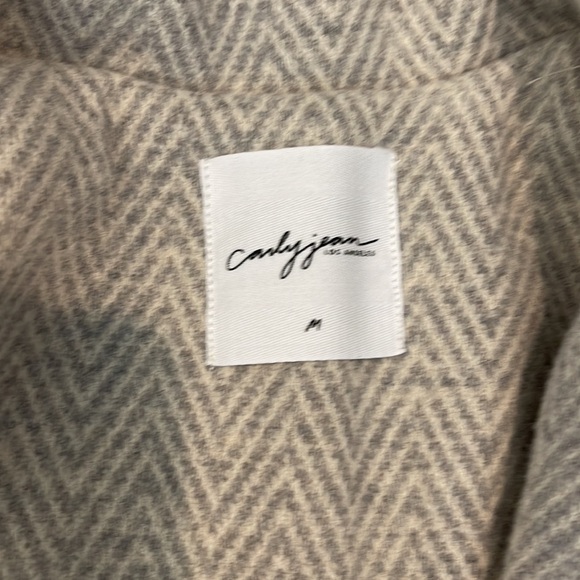 Carly Jean Los Angeles gray herringbone coat. Size M. - Picture 3 of 5